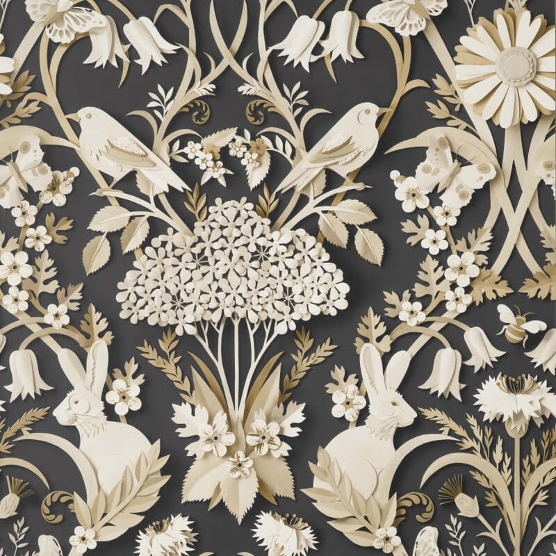 Woodland 3D Effect Wallpaper - Charcoal - Fine Décor - FD42948 - Premier Wallcovering