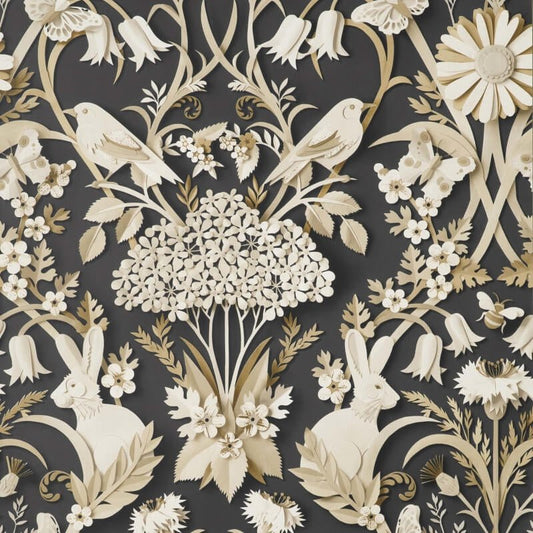 Woodland 3D Effect Wallpaper - Charcoal - Fine Décor - FD42948 - Premier Wallcovering