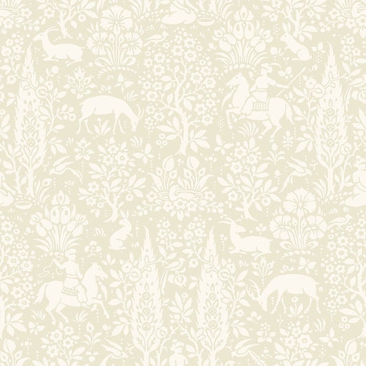 Woodland Floral Wallpaper - Natural - Crown - M1165 - Premier Wallcovering