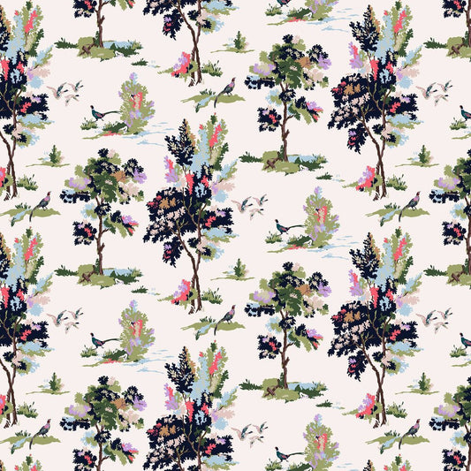 Woodland Scene Dawn Wallpaper - Grey - Joules - 118563 - Premier Wallcovering