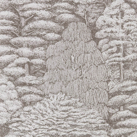 Woodland Toile Wallpaper - Ivory/Charcoal - DWOW215716 - Sanderson - Premier Wallcovering