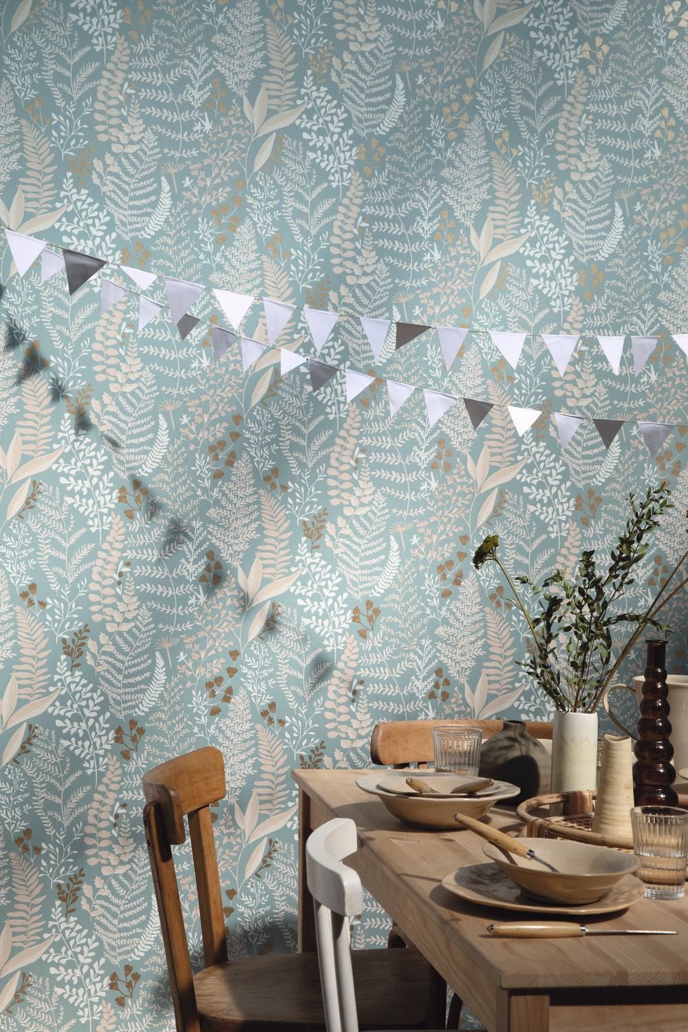Woodland Wallpaper - Bleu Clair - Caselio - 102926100 - Premier Wallcovering