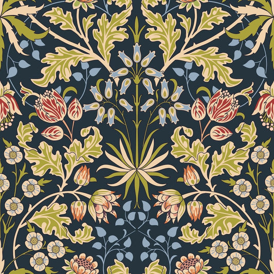 Morris Collections - 1083 - Woodland Wallpaper - Blue - Premier Wallcovering