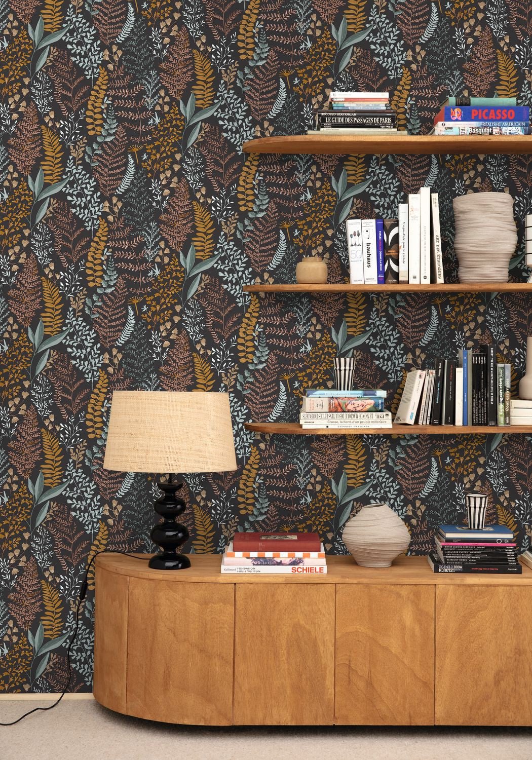 Woodland Wallpaper - Fond Noir - Caselio - 102922974 - Premier Wallcovering