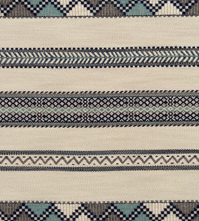 Woven Ribbon Fabric - Indigo - Christopher Farr Cloth - CF118 - 03 - Premier Wallcovering