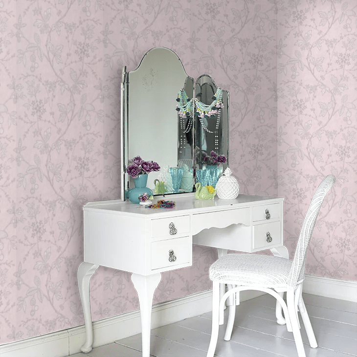 Wrest Trail Wallpaper - Pink Plaster - Little Greene - 0291WRPINKZ - Premier Wallcovering
