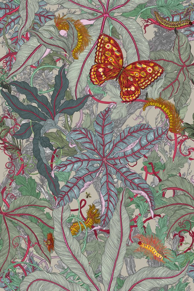 XL Jungle Modular Wallpaper Panels - Grandifolius - Timorous Beasties - JNGL/XLJNGLP/SMCA/04/A - Premier Wallcovering