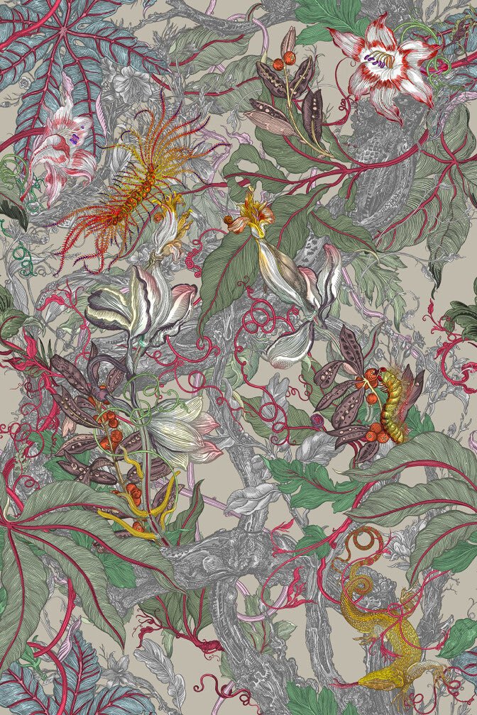 XL Jungle Modular Wallpaper Panels - Baccalis - Timorous Beasties - JNGL/XLJNGLP/SMCA/02/A - Premier Wallcovering