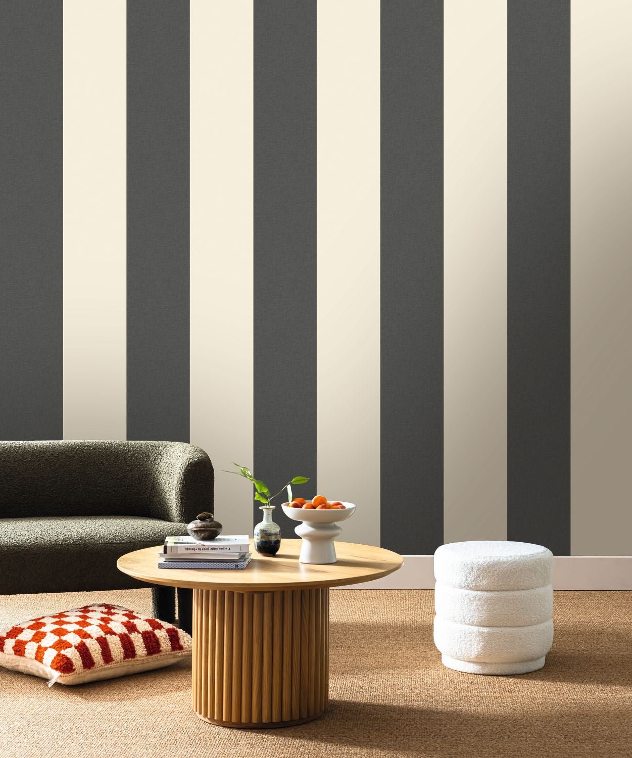 XXL Lines Wallpaper - Noir - Caselio - 106729090 - Premier Wallcovering