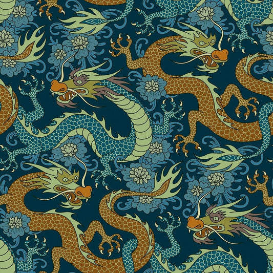 Year of the Dragon - Cool Blues - Lust Home - LH900525 - Premier Wallcovering