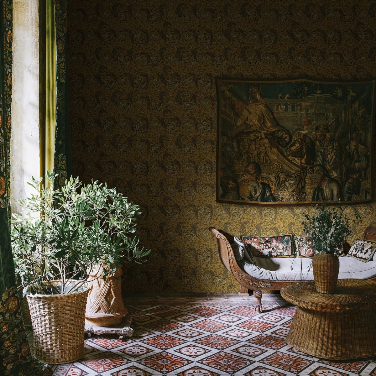 Year Of The Tiger Wallpaper - Saffron - Rebel Walls - R19214 - Premier Wallcovering