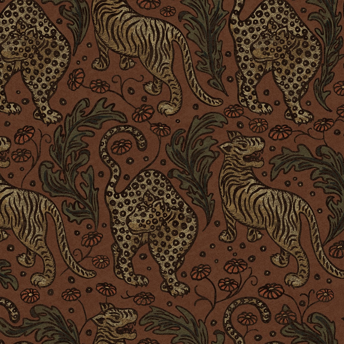 Year Of The Tiger Wallpaper - Velvet - Rebel Walls - R19213 - Premier Wallcovering