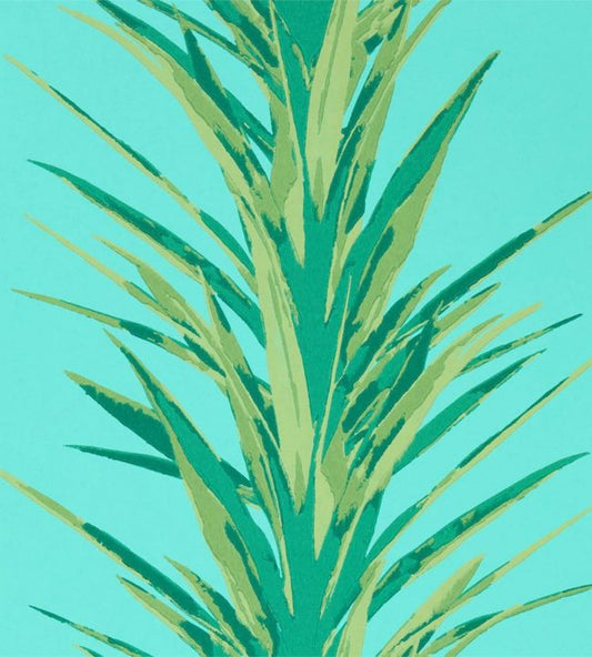 Yucca Wallpaper - Sky/Green - DGLW216648 - Sanderson - Premier Wallcovering