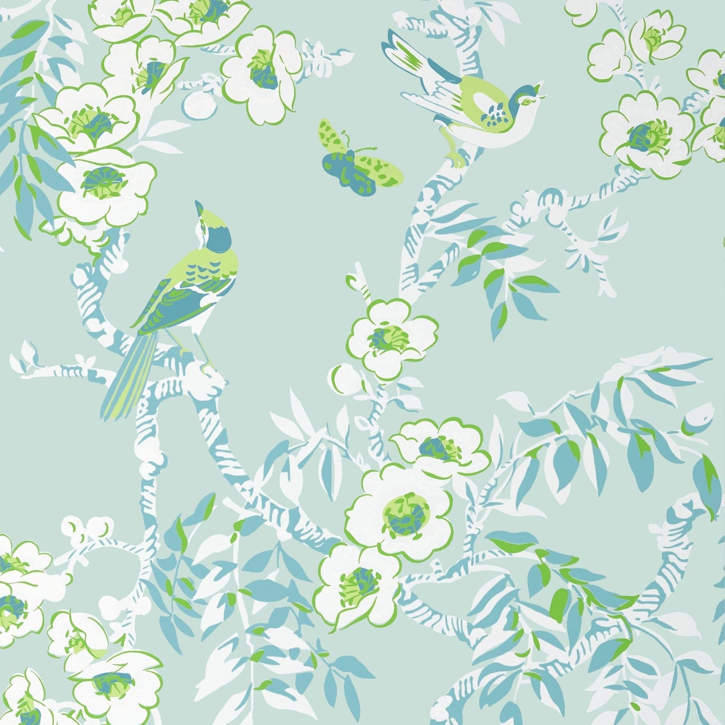 Yukio Wallpaper - Spa Blue - Thibaut - T20843 - Premier Wallcovering