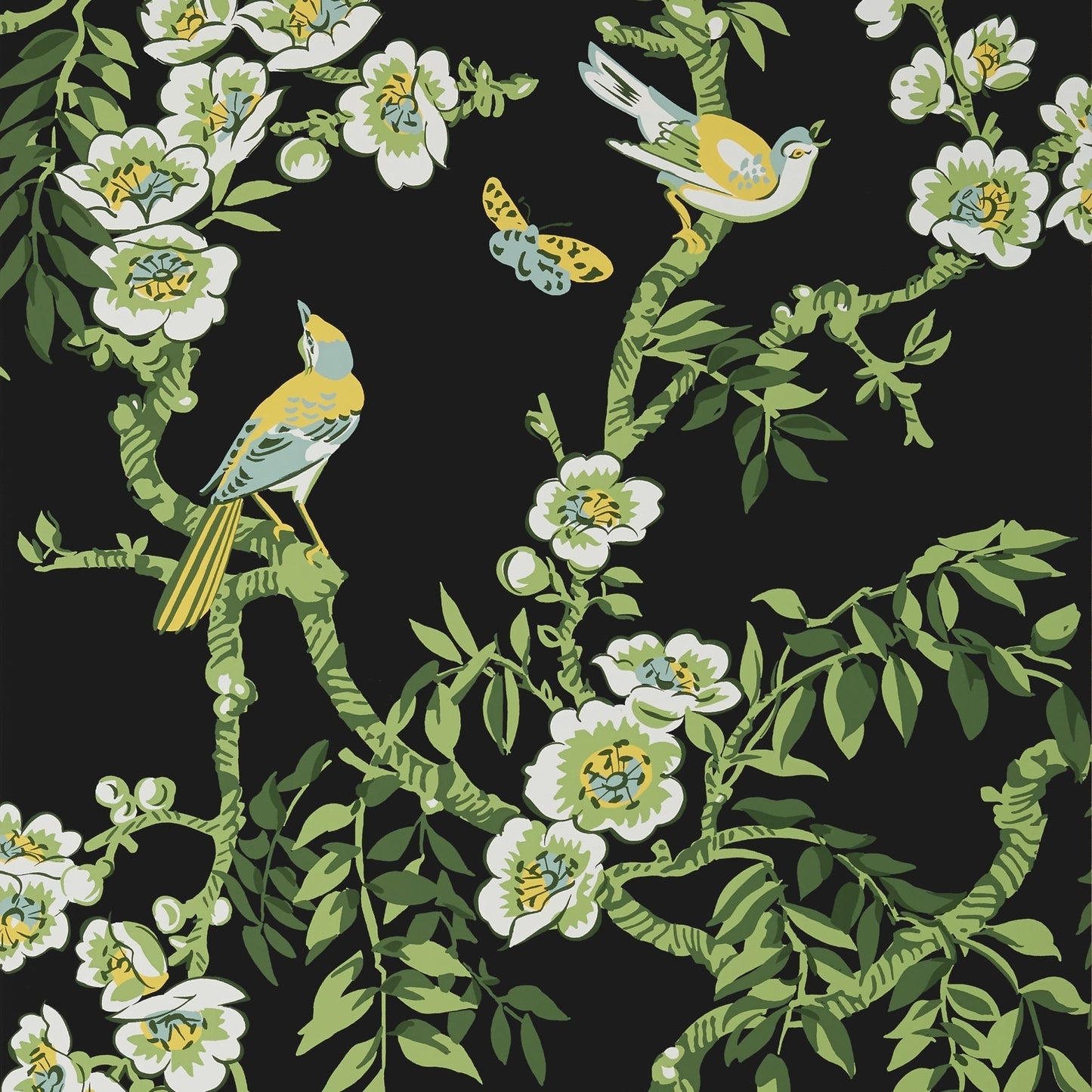 Yukio Wallpaper - Black - Thibaut - T20845 - Premier Wallcovering