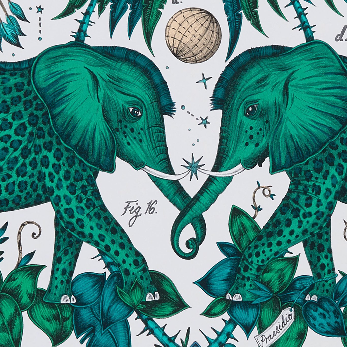 Zambezi Wallpaper - Green - Clarke & Clarke - Emma J Shipley - W0121/03 - Premier Wallcovering