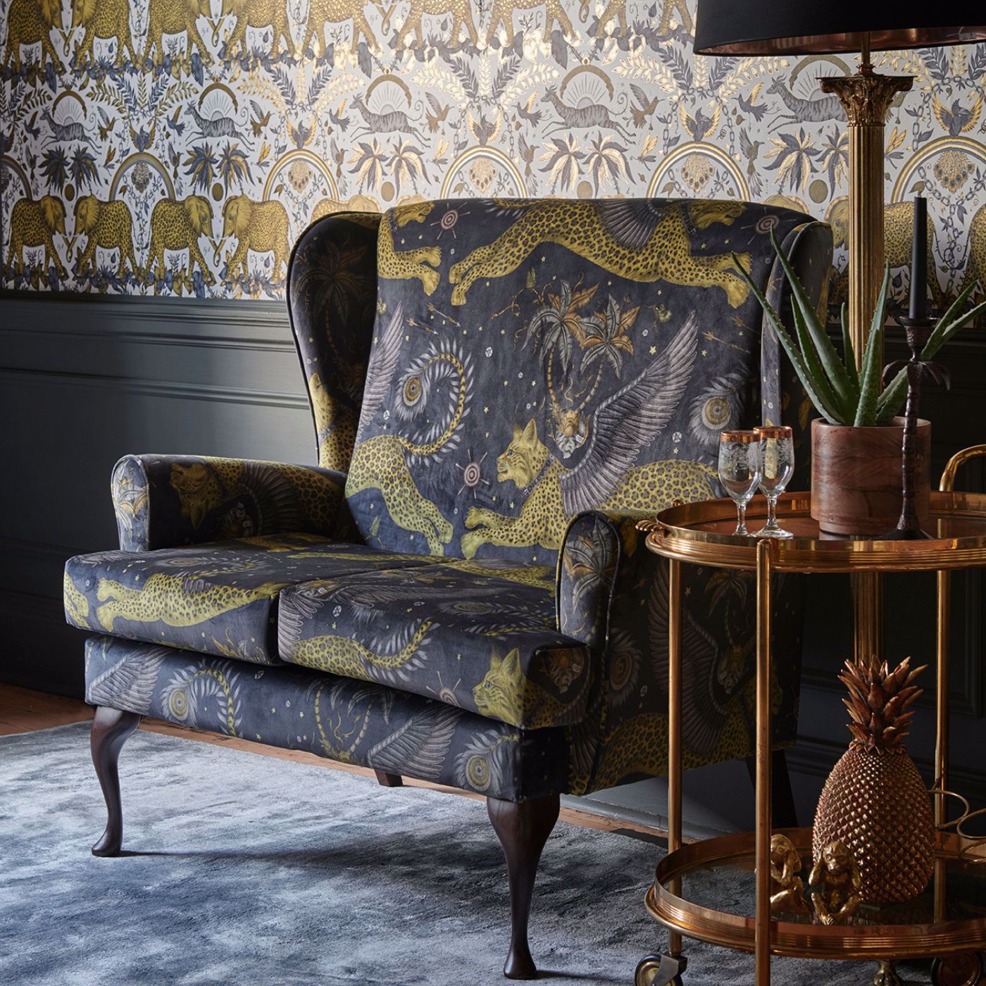 Zambezi Wallpaper - Flame - Clarke & Clarke - Emma J Shipley - W0121/01 - Premier Wallcovering