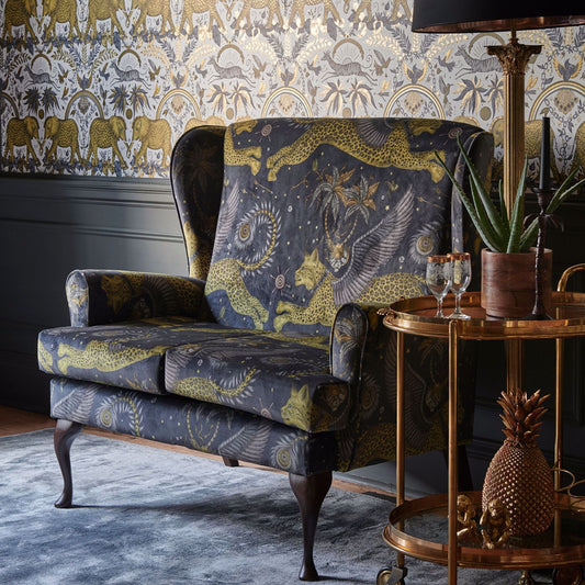 Zambezi Wallpaper - Flame - Clarke & Clarke - Emma J Shipley - W0121/01 - Premier Wallcovering