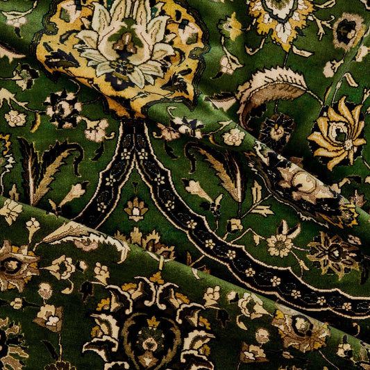 Zanjan Velvet Fabric -  Juniper Green - House of Hackney - 1-FA-ZAN-VE-JUN-XXX-XXX - Premier Wallcovering