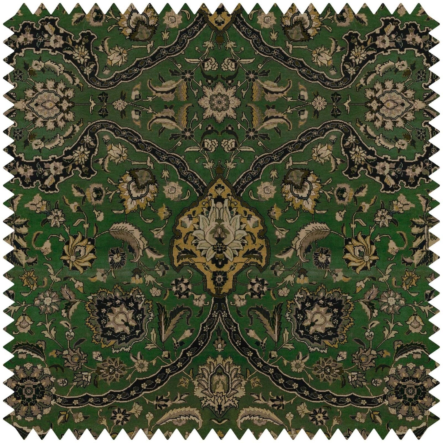 Zanjan Velvet Fabric -  Juniper Green - House of Hackney - 1-FA-ZAN-VE-JUN-XXX-XXX - Premier Wallcovering