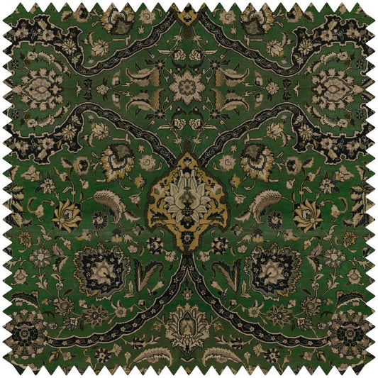 Zanjan Velvet Fabric -  Juniper Green - House of Hackney - 1-FA-ZAN-VE-JUN-XXX-XXX - Premier Wallcovering