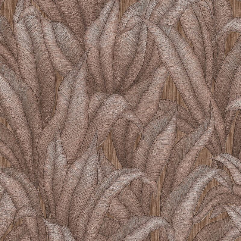 Zanzibar Leaf Metallic Wallpaper - Bronze - Erismann - 10371 - 48 - Premier Wallcovering