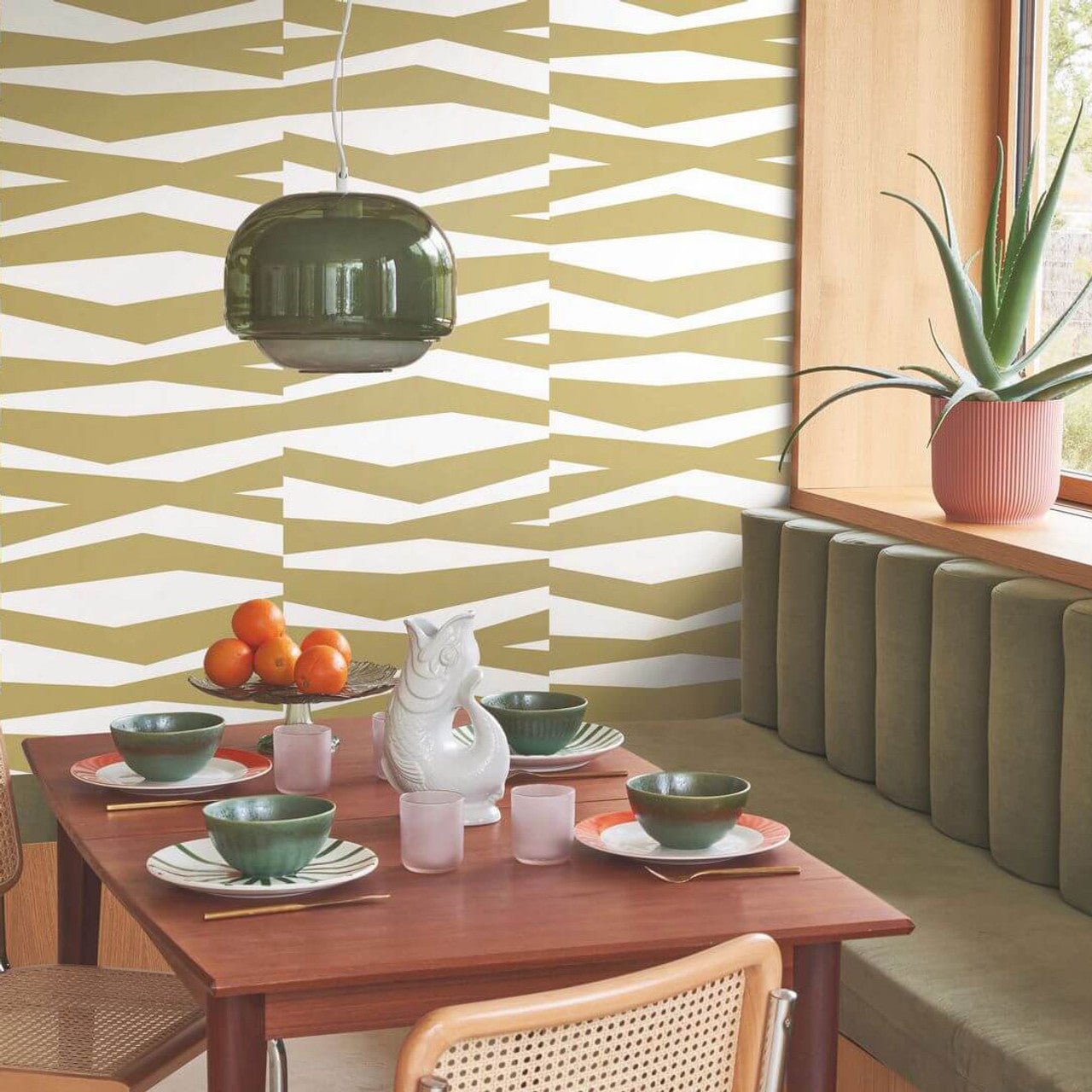 Zebra Game Color Game Wallpaper - Olive - Casadeco - 200637414 - Premier Wallcovering