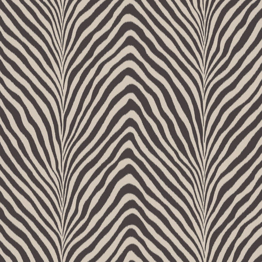 Zebra Wallpaper - Espresso - Warner House - Premier Wallcovering