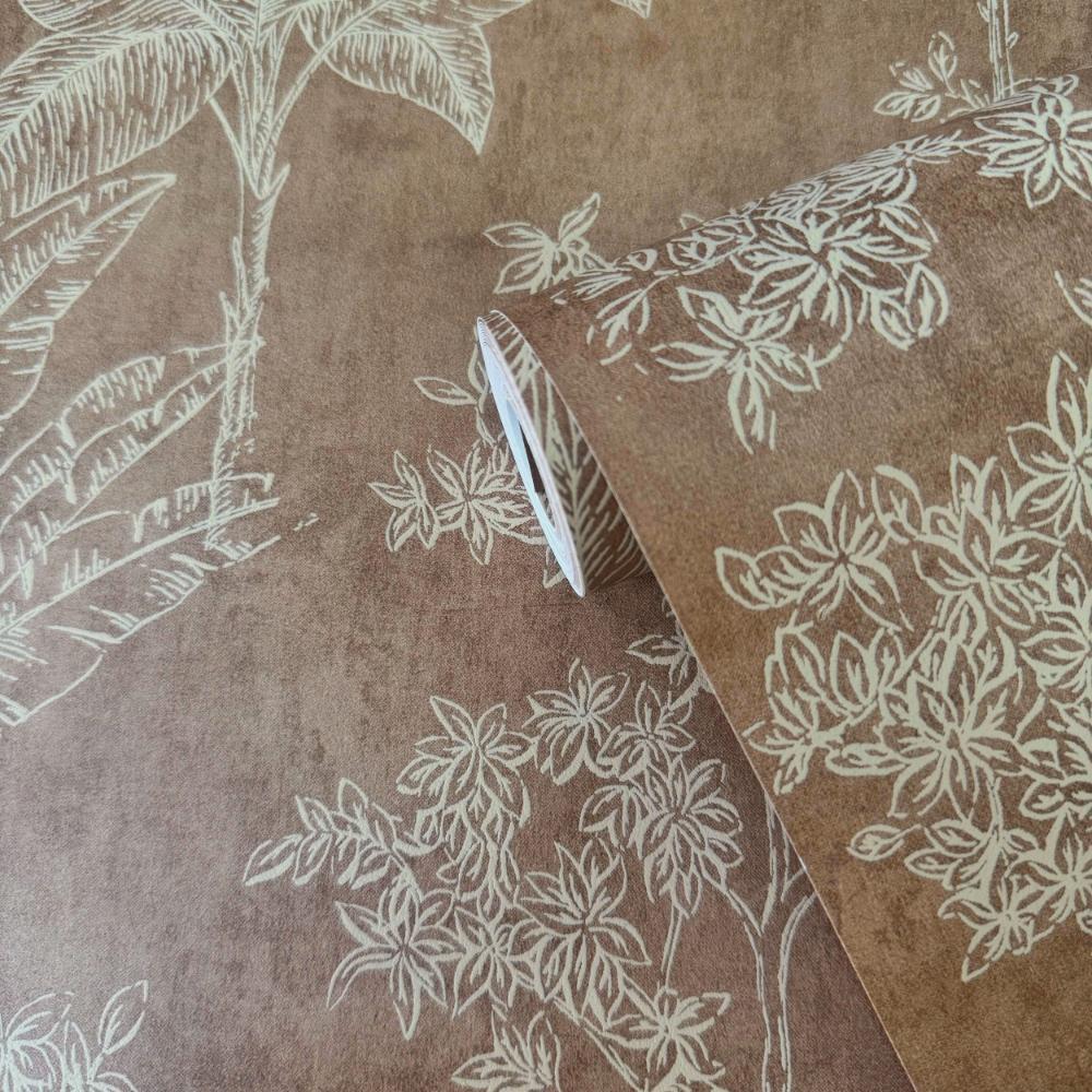 Zen Floating Foliage Wallpaper - Beige - Galerie - DWP0361 - 02 - Premier Wallcovering