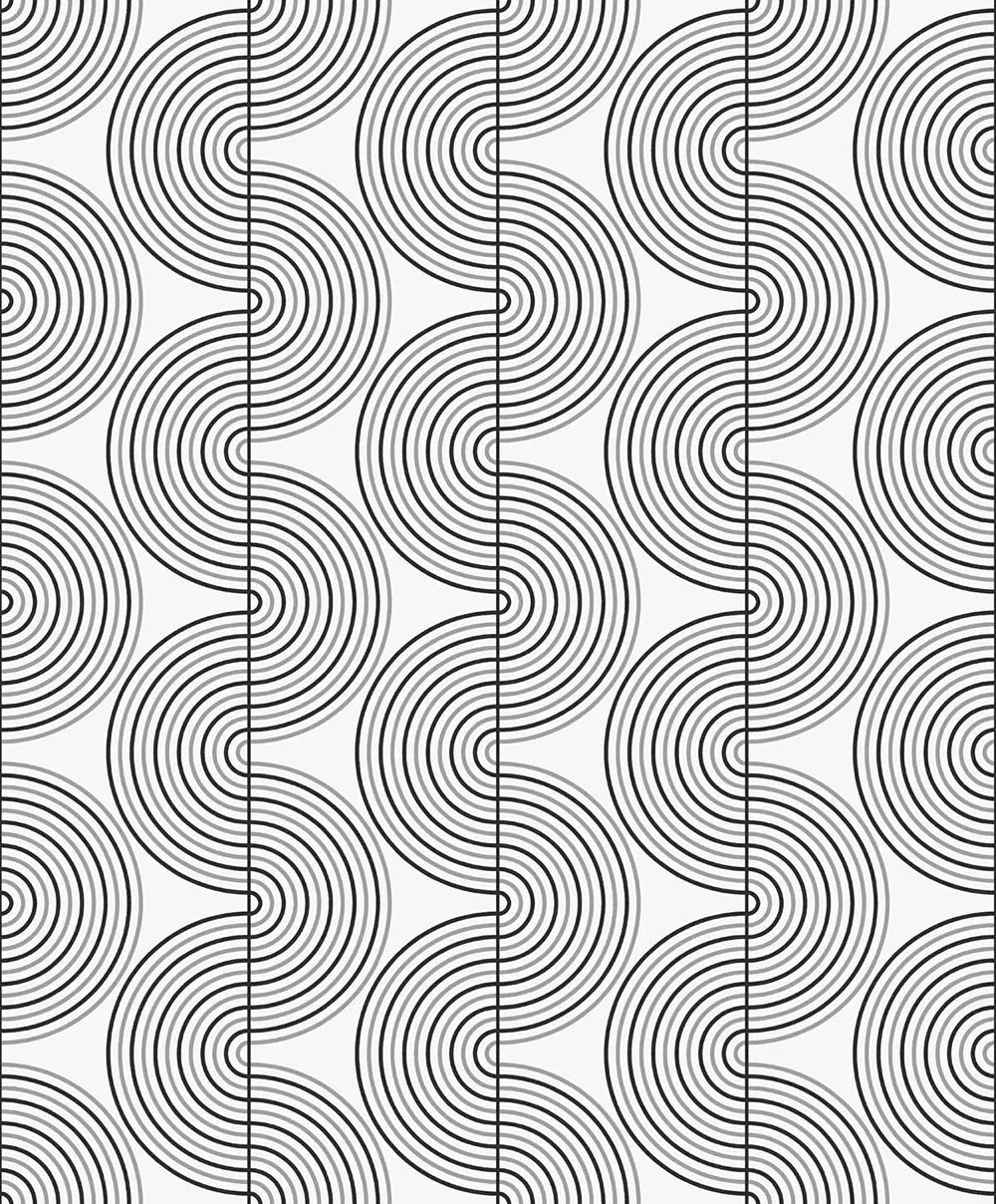 Zen Geo Wallpaper - White / Grey - NextWall - NW44200 - Premier Wallcovering