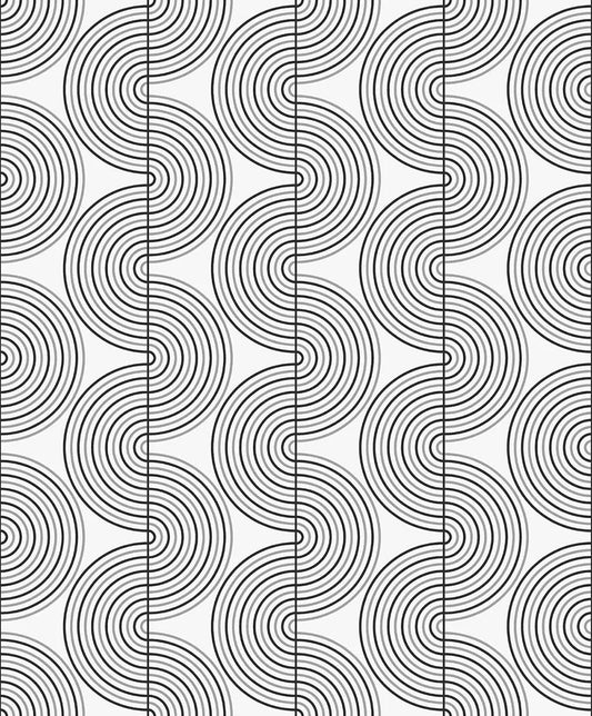 Zen Geo Wallpaper - White / Grey - NextWall - NW44200 - Premier Wallcovering
