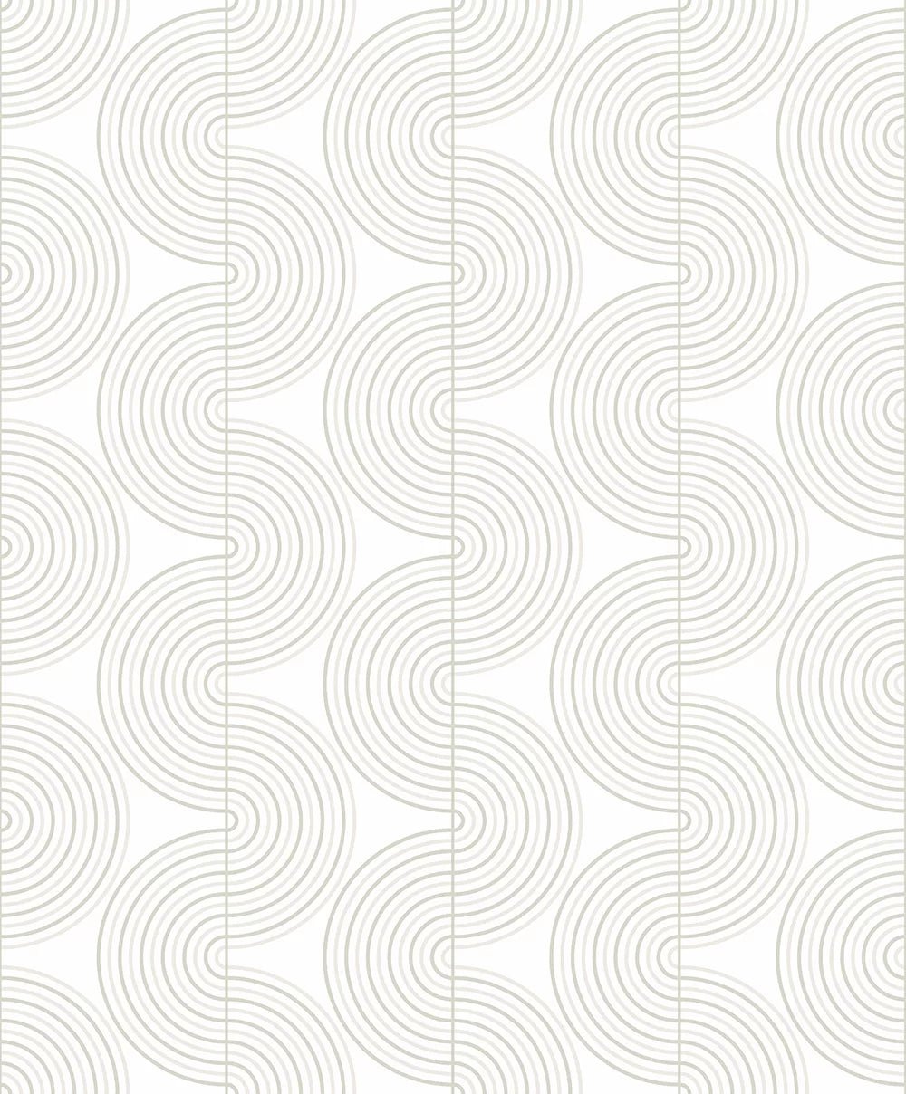 Zen Geo Wallpaper - White - NextWall - NW44206 - Premier Wallcovering