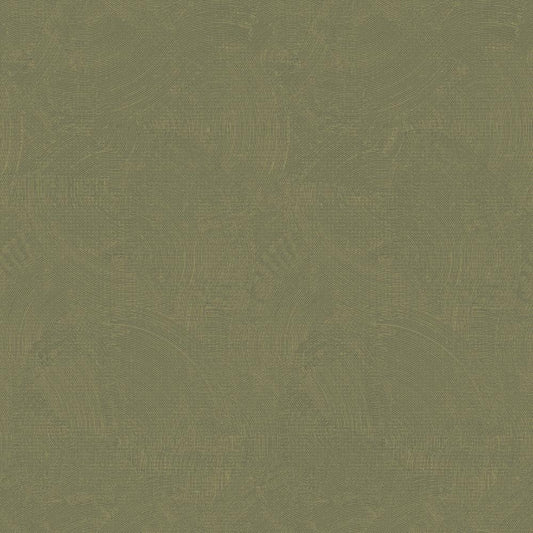 Zen Plaster Fan Wallpaper - Gold / Green - Galerie - DWP0366 - 01 - Premier Wallcovering