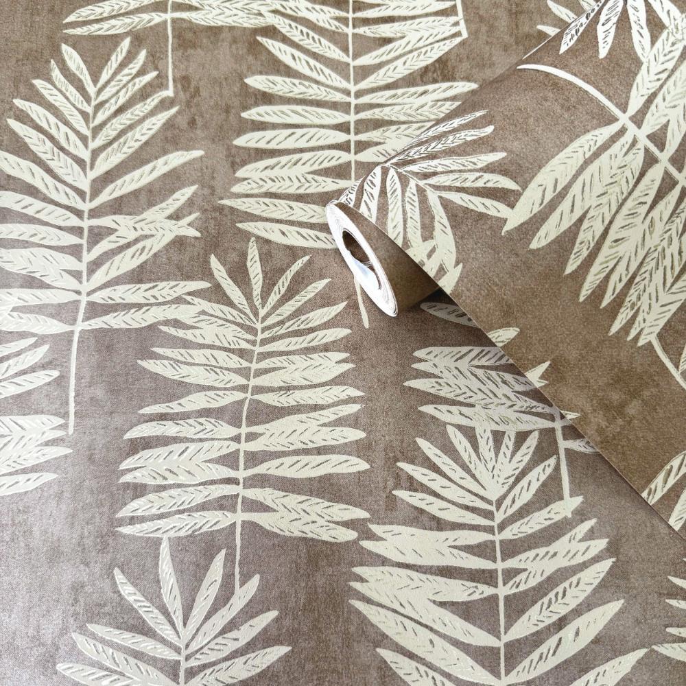 Zen Tumbling Leaf Wallpaper - Green - Galerie - DWP0365 - 01 - Premier Wallcovering