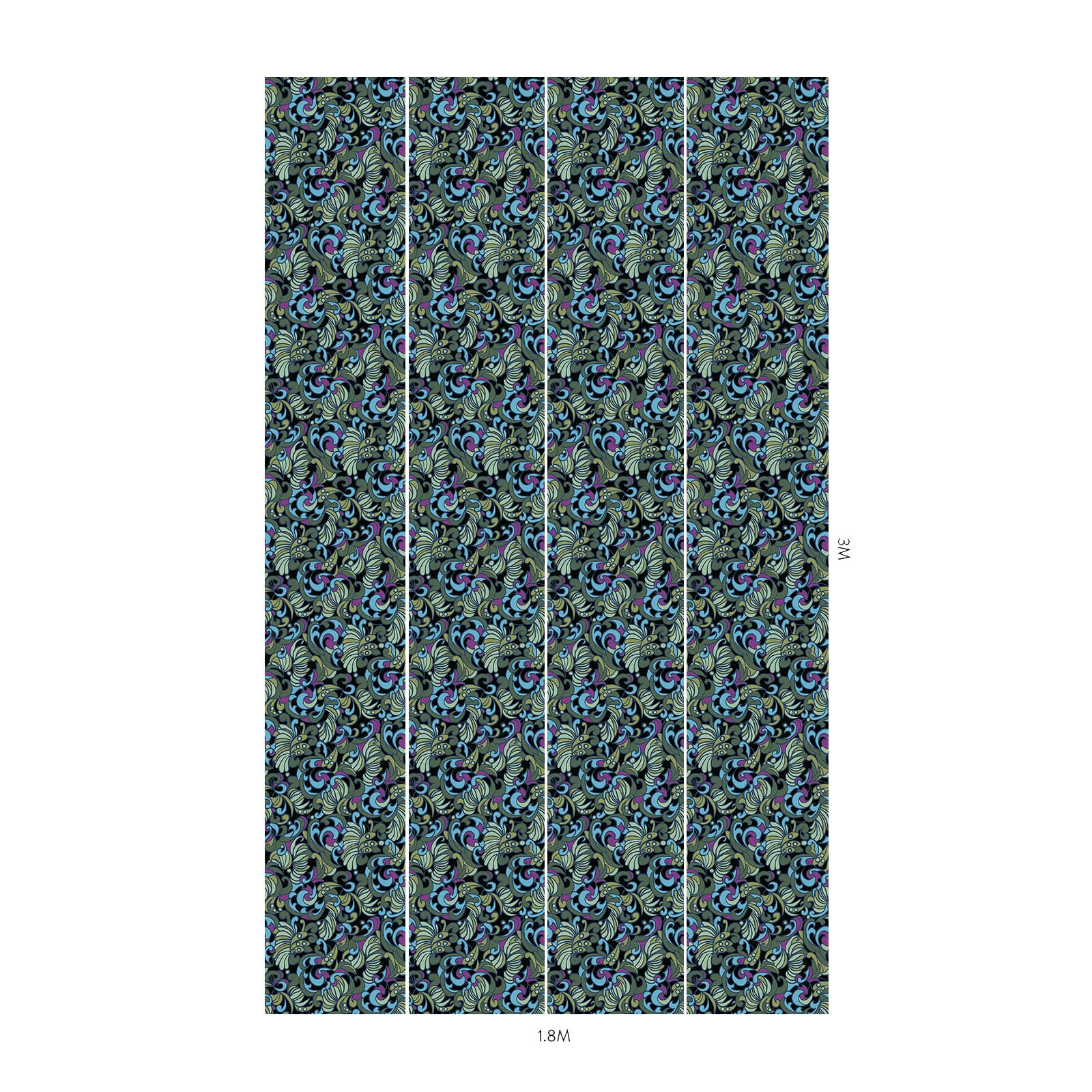 Zennor Wallpaper - House of Hackney - 1 - WA - ZEN - DI - OCE - XXX - Premier Wallcovering