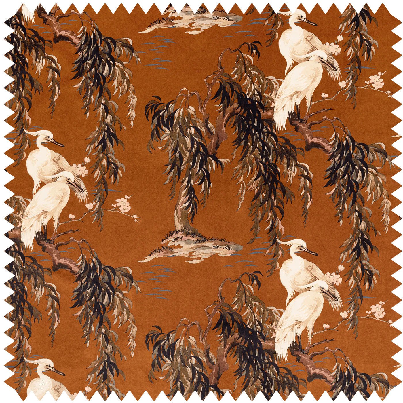Zeus Velvet Fabric -  Tobacco - House of Hackney - 1-FA-ZEU-VE-TOB-XXX-XXX - Premier Wallcovering
