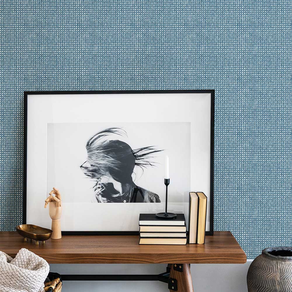 Zia Wallpaper - Blue - A Street Prints - FD26442 - Premier Wallcovering