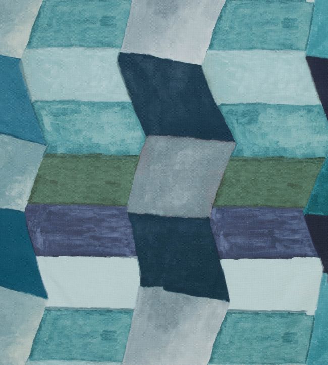 Zig Zag Fabric - Indigo - Christopher Farr Cloth - CF1009 - 03 - Premier Wallcovering