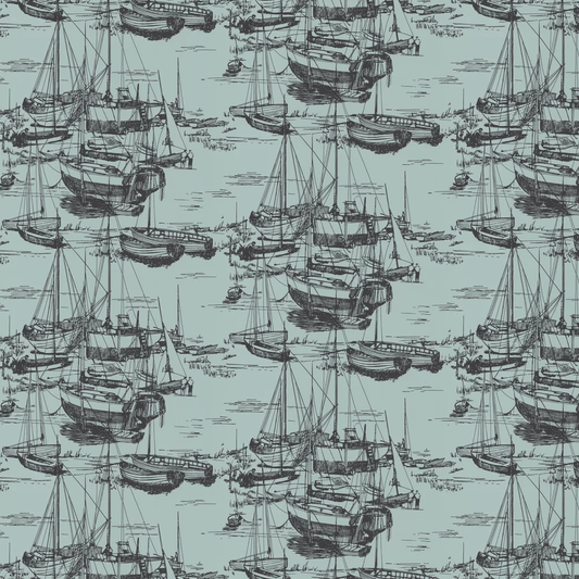 Zingara Wallpaper - Cerulean Sea - Little Greene - 0288ZICERUL - Premier Wallcovering