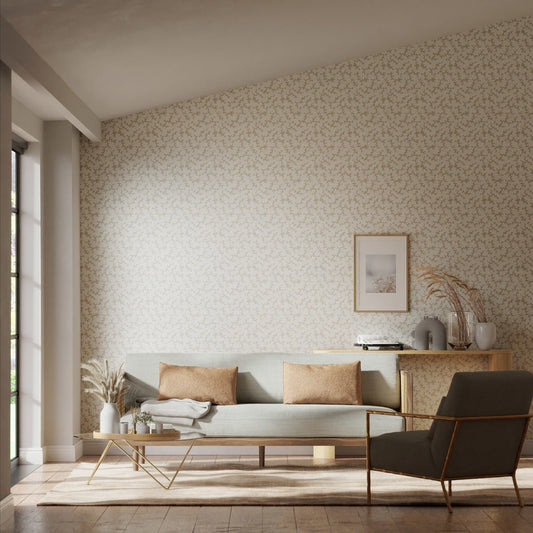 Zori Wallpaper - Shiitake/Fig Blossom - HQN3112932 - Harlequin - Premier Wallcovering