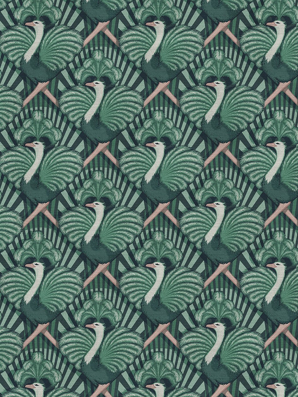 Zsa Zsa Recycled Velvet Fabric - Bottle Green - Divine Savages - DVS068-ZSA-GRE-VEL - Premier Wallcovering