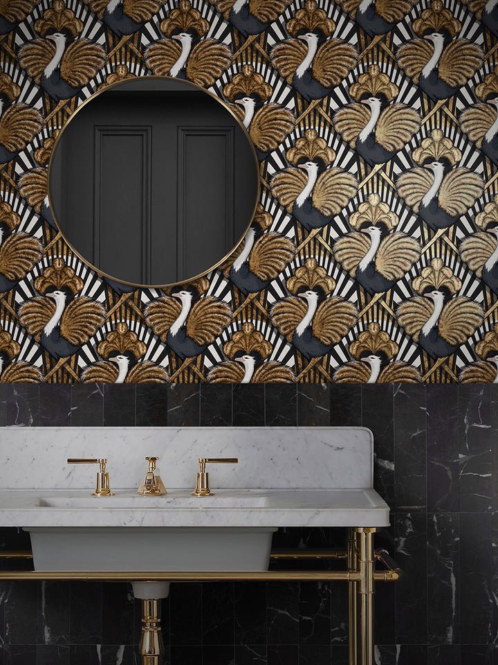 Zsa Zsa Wallpaper - Gold Leaf - Divine Savages - DVS145-ZSA-GLDL-WR - Premier Wallcovering