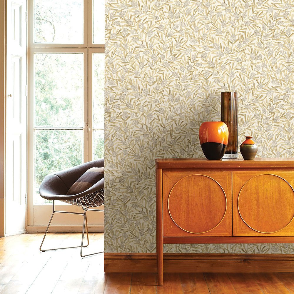 Zulma Wallpaper - Gold - A Street Prints - FD26103 - Premier Wallcovering